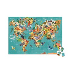 Janod Edukativ-Puzzle Dinosaurier mit Figuren Развивающие пазлы динозавры с фигурками