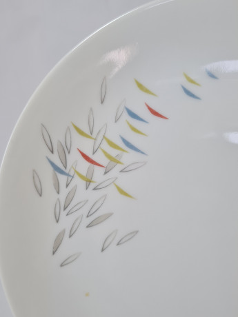 Чайное трио винтажное Thomas с цветными мазками, фарфор, Германия, 1960-70гг.