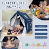 COSTWAY® Spielzelt Spielhaus mit Vorhang  Matte fur 2-4 Kinder Игровая палатка с ковриком для штор для 2-4 детей.