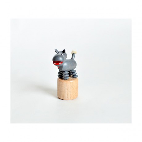 Holzspielzeug Wackelfigur Flusspferd Деревянная игрушка-бегемот