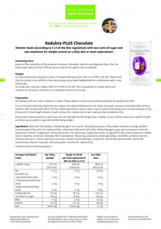 Krauterhaus Sanct Bernhardt Redukta-PLUS Slim Diet · 6-Piece Treatment Pack6-Piece Treatment Pack