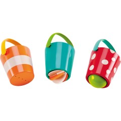 HAPE Badespielzeug Buntes Eimer-Set Набор красочных ведерок для игрушек для ванной
