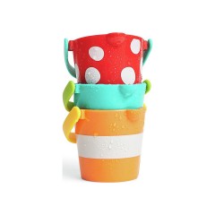 HAPE Badespielzeug Buntes Eimer-Set Набор красочных ведерок для игрушек для ванной