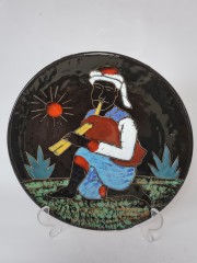 Les Ceramiques Коллекционная тарелка &quot;Мизвад&quot;, 24см, Тунис 1950г.