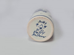 Ваза винтажная среднего размера Delft Holland "Синие цветы", дельфтский фарфор, 17,5 см, Голландия, 1960-70гг.