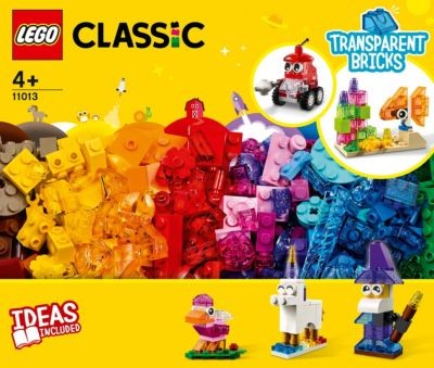 LEGO LEGO Classic 11013 Kreativ-Bauset mit durchsichtigen Steinen LEGO Classic 11013 Набор для творчества с прозрачными кубиками