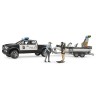 Bruder 02507 RAM 2500 Polizei Pickup mit Licht und Sound Anhanger Boot und 2 Figuren 02507 Полицейский пикап RAM 2500 со световым и звуковым прицепом
