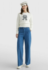 Tommy Hilfiger INTARSIA CREW NECK Jumper ecru ИНТАРСИЯ КРУГЛЫЙ ВЫРЕЗ Джемперы экрю