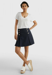 Tommy Hilfiger SLUB V-NECK Basic T-shirt th optic white SLUB V-NECK Базовая футболка й птический белый