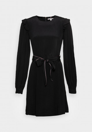 Tommy Hilfiger MOSS SOLID SHORT DRESS Cocktail dress / Party dress black MOSS SOLID SHORT DRESS Коктейльное платье / Праздничное платье черный