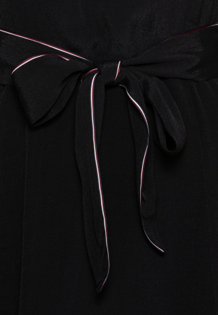 Tommy Hilfiger MOSS SOLID SHORT DRESS Cocktail dress / Party dress black MOSS SOLID SHORT DRESS Коктейльное платье / Праздничное платье черный