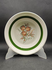 Тарелки сервировочные винтажные Wilhelmsburger &quot;Гранат&quot;, 2 шт., фарфор, 20 и 17.5 см, Германия, 1960-70гг.