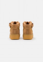Nike Sportswear AIR FORCE 1 MID #x27;07 WB Sneaker high flax/wheat/light brown/black/team gold AIR FORCE 1 MID #x27;07 WB Высокие кроссовки женские лен/пшеница/светло-коричневый/черный/золотая команда