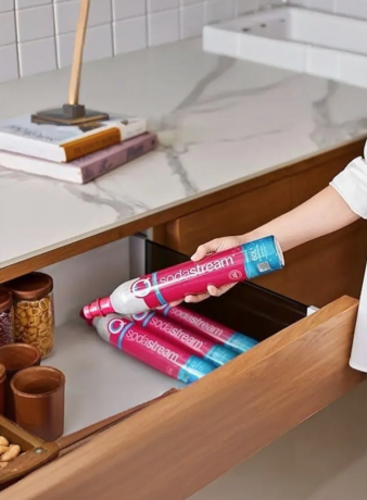 SodaStream Wassersprudler Crystal 3.0, schwarz, Газировщик воды, сифон для приготовления газированной воды дома, стеклянный графин, черный