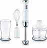 Graef Graef Stabmixer HB 501, 3 teiliges Zubehor Set, weiss, Mixstab, Purierstab, Zerkleinerer Schwarz Ручной блендер Graef HB 501, набор аксессуаров из 3 предметов, белый, палочка для смешивания, палочка для очистки, измельчитель