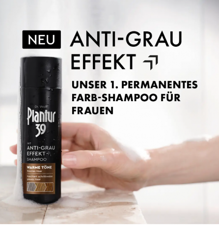 Shampoo Anti-Grau Effekt, Warme Tone, Шампунь Plantur 39 против седины теплых оттенков, 200мл