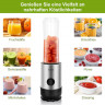 Kitchen Pro + Kitchen Pro + Smoothie-Maker mit 2 To Go Flasche 260W Mixer Blender, 260,00 W, 304-Edelstahl, Leicht zu reinigen, 2 Tritan-Trinkflaschen Kitchen Pro + прибор для приготовления смузи с 2 бутылками на вынос Миксер-блендер, 260 Вт, 260,00 Вт,