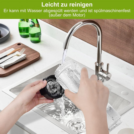 Kitchen Pro + Kitchen Pro + Smoothie-Maker mit 2 To Go Flasche 260W Mixer Blender, 260,00 W, 304-Edelstahl, Leicht zu reinigen, 2 Tritan-Trinkflaschen Kitchen Pro + прибор для приготовления смузи с 2 бутылками на вынос Миксер-блендер, 260 Вт, 260,00 Вт,