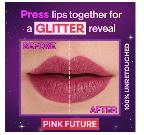 wet n wild Mega Glitter, Pink Future, Жидкая помада  шиммер, оттенок Pink Future, розовый с блестками, с витамином E, 3 мл