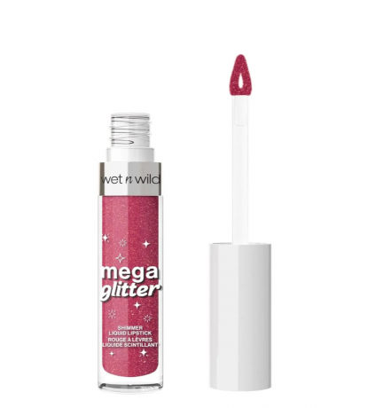 wet n wild Mega Glitter, Pink Future, Жидкая помада  шиммер, оттенок Pink Future, розовый с блестками, с витамином E, 3 мл