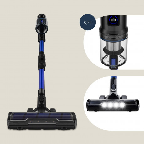 Zeegma Zeegma Akku-Handstaubsauger KLAAR, 400,00 W, beutellos 0.7 L Einfache Entleerung des Staubbehalters, 25 000 PA TURBOBRUSH 60 Minuten 0,7 L Touchpanel FLEX TUBE  Беспроводной ручной пылесос Zeegma KLAAR, 400,00 Вт, без мешка, 0,7 л Легкое опорожнени