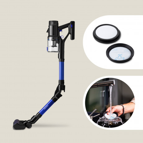 Zeegma Zeegma Akku-Handstaubsauger KLAAR, 400,00 W, beutellos 0.7 L Einfache Entleerung des Staubbehalters, 25 000 PA TURBOBRUSH 60 Minuten 0,7 L Touchpanel FLEX TUBE  Беспроводной ручной пылесос Zeegma KLAAR, 400,00 Вт, без мешка, 0,7 л Легкое опорожнени