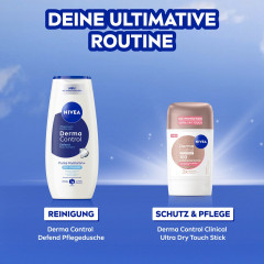 NIVEA Derma Control Clinical Ultra Dry Touch Deo Stick, 50 ml, Нивеа Дезодорант антиперспирант стик, 2x гиалурон и витамин C, 100ч защита, ультра сухость, 50 мл