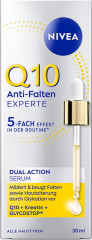 NIVEA Q10 Anti-Falten Experte Dual Action Serum, 30 ml, Нивеа Сыворотка для лица, Q10 и Glycostop, против морщин и гликации, результат за 2 недели, 30 мл