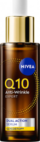 NIVEA Q10 Anti-Falten Experte Dual Action Serum, 30 ml, Нивеа Сыворотка для лица, Q10 и Glycostop, против морщин и гликации, результат за 2 недели, 30 мл