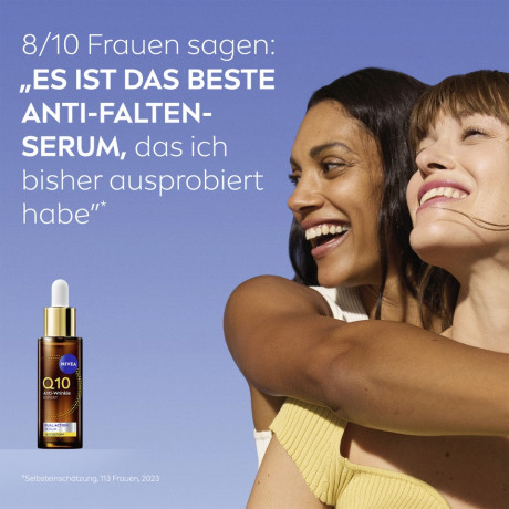 NIVEA Q10 Anti-Falten Experte Dual Action Serum, 30 ml, Нивеа Сыворотка для лица, Q10 и Glycostop, против морщин и гликации, результат за 2 недели, 30 мл