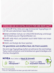 NIVEA VITAL Soja Anti-Age Schutzende Tagespflege LSF 30, 50 ml, Нивеа Дневной крем для зрелой кожи, SPF 30, экстракт сои, защита и подтяжка, 50 мл
