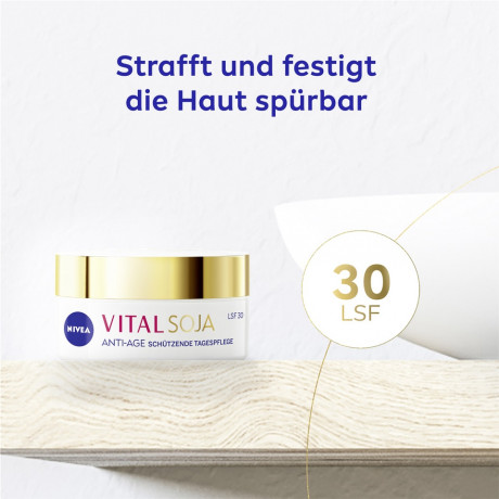 NIVEA VITAL Soja Anti-Age Schutzende Tagespflege LSF 30, 50 ml, Нивеа Дневной крем для зрелой кожи, SPF 30, экстракт сои, защита и подтяжка, 50 мл