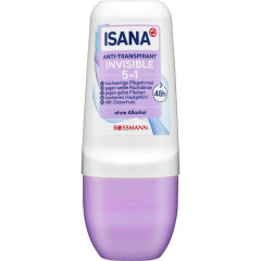 ISANA Anti-Transpirant Roll-on 5in1 50ml, Изана Шариковый антиперспирант 5 в 1, 48ч защита, без белых следов, 50 мл