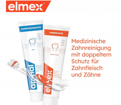 Zahnpasta aronal &amp; elmex Mundhygiene-Set 2st (4 x 75 мл), Elmex + Aronal зубная паста набор для взрослых (Германия), 4 шт х 75 мл, двойная защита зубов и дёсен, с фтором и цинком, защита от кариеса и укрепление эмали