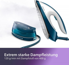 Philips Philips Dampfbugelstation OptimalTemp, Bugelstation Dampf Bugelstationen mit Dampfstation, 1500,00 ml Wassertank, 1,5L Tank abnehmbar, Dampf, Dampfbugeleisen,Dampfbugelstation  Паровая гладильная станция Philips OptimalTemp, гладильная станция пар