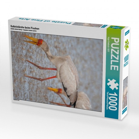 CALVENDO Puzzle CALVENDO Puzzle Sattelstorche beim Fischen Пазл CALVENDO Puzzle Saddleback ловля аиста