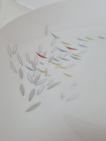 Тарелки винтажные Thomas с цветными мазками, фарфор, 3 шт., Германия, 1960-70гг.