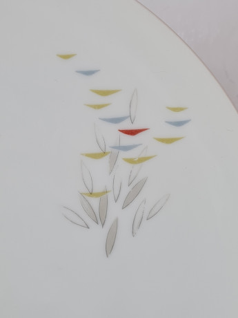 Тарелки винтажные Thomas с цветными мазками, фарфор, 3 шт., Германия, 1960-70гг.