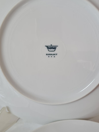 Тарелки винтажные Thomas с цветными мазками, фарфор, 3 шт., Германия, 1960-70гг.