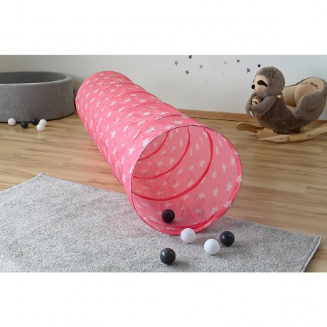 KNORRTOYS.COM Spieltunnel Pink white stars Игровой туннель Розовые белые звезды