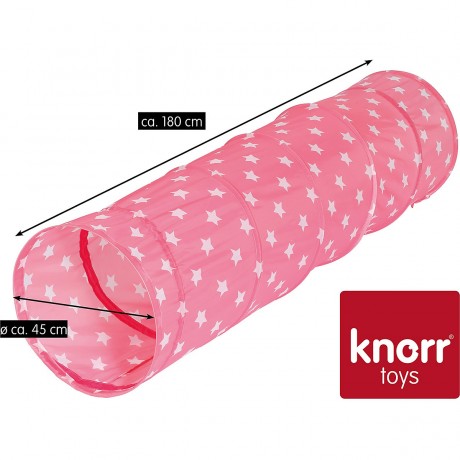 KNORRTOYS.COM Spieltunnel Pink white stars Игровой туннель Розовые белые звезды