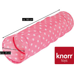 KNORRTOYS.COM Spieltunnel Pink white stars Игровой туннель Розовые белые звезды