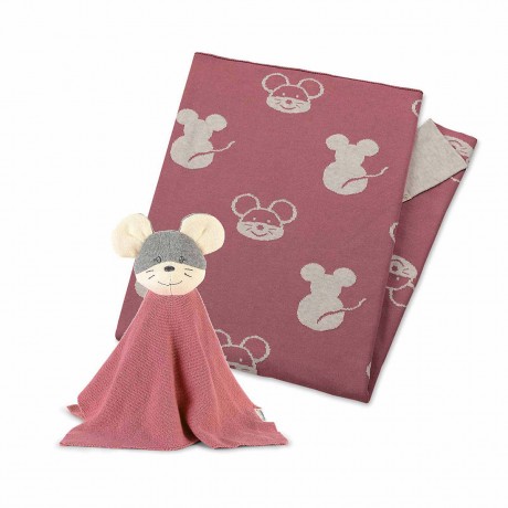 Sterntaler Strick Schmuse-Set Maus Mabel 2-tlg. altrosa Spieldecken Вязаный комплект для объятий Мышь Мейбл
