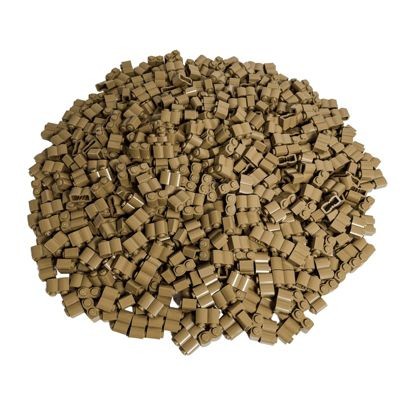 LEGO LEGO 1x2 Palisade Mauersteine Dunkelbeige - 50 Stuck - Dark tan bricks 30136 LEGO 1x2 Palisade Bricks Dark Beige — 50 штук — Темно-коричневые кирпичи 30136