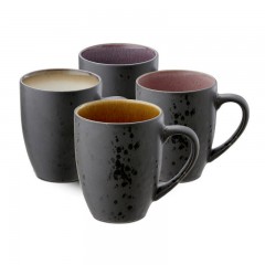 Bitz Bitz Gastro black / light Becher mit Henkel Set 4-tlg. 0,30 L / h: 10 cm Набор кружек Bitz Gastro черный/светлый с ручкой, 4 шт. 0,30 л/ч: 10 см