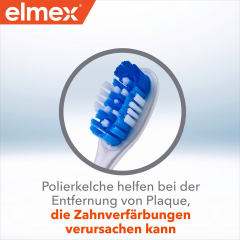 elmex Zahnbuerste Intensiv-Reinigung, 1 St, Зубная щётка Intensiv-Reinigung средней жёсткости с полирующими элементами и очистителем языка, 1 шт.