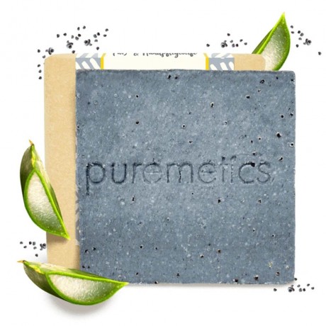 puremetics Peelende Fuss- und Handpflegeseife Aloe Vera Mohn  Отшелушивающее мыло для ухода за ногами и руками алоэ вера мак