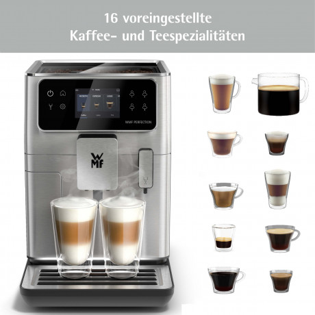 WMF WMF Kaffeevollautomat Perfection 640, (41 x 25 x 37,1 cm, 15 bar, 1550 W) Полностью автоматическая кофемашина WMF Perfection 640 (41 x 25 x 37,1 см, 15 бар, 1550 Вт)