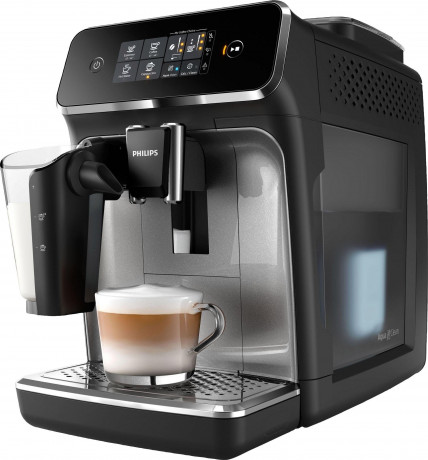 Philips Philips Kaffeevollautomat 2200 Serie EP2236/40 LatteGo, fur 3 Kaffeespezialitaten und anpassbarer Starke, matt-schwarz  Полностью автоматическая кофемашина Philips серии 2200 EP2236/40 LatteGo, для 3 видов кофе и регулируемой крепоси, матовый черн