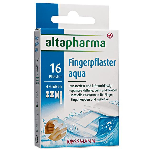 Купить altapharma Fingerpflaster aqua Пластыри водооталкивающие 16 шт. в  интернет-магазине Diskontshop.eu Германия всего за 448 руб. в